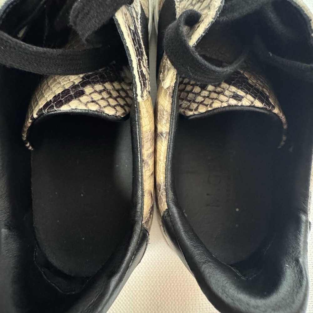 M. Gemi Woman's The Volata Snakeskin Print Leather Sneaker Size IT37 US 7 - Picture 8 of 13